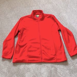 Bass Pro Shops Red Fleece Zip Up Jacket size XXL